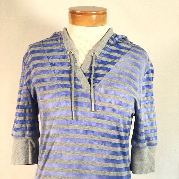 Calvin Klein Women’s Ombré Striped Hoodie L fits M - Picture 2 of 12